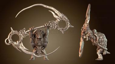 3D модель Тескатлипока Черепаха Шаман Оружие (STL)