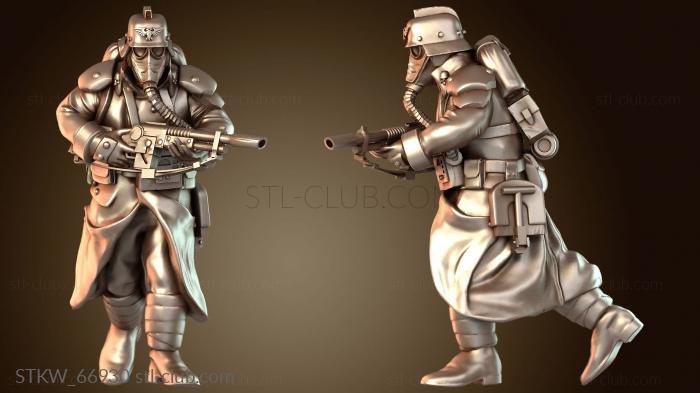 Military Бегущий Человек с Лопатой решил