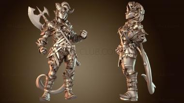 3D модель Тифлинг-варвар (STL)