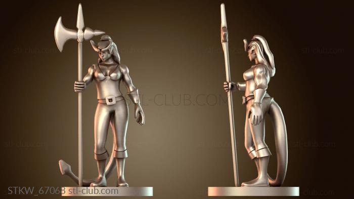 Тифлинг-женщина-варвар