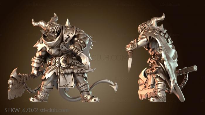 Military Тифлинг Женщина Бард квалифицированный