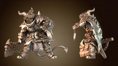 3D модель Тифлинг Женщина Бард квалифицированный (STL)