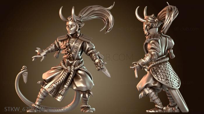 Military Тифлинг-женщина-монах А