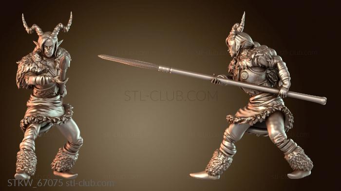 Military Тифлинг-женщина-копье