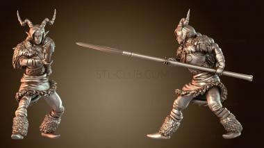 3D модель Тифлинг-женщина-копье (STL)