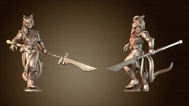 3D модель Боец-тифлинг (STL)