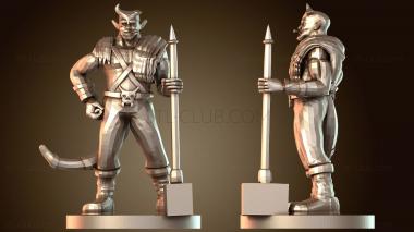 3D модель Тифлинг-мужчина-варвар (STL)