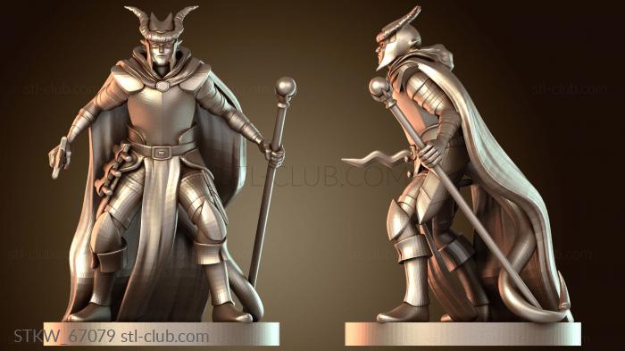 Military Тифлинг-мужчина-чернокнижник