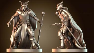 3D модель Тифлинг-мужчина-чернокнижник (STL)