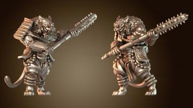3D модель Свирепая атака самураев из племени тигров (STL)