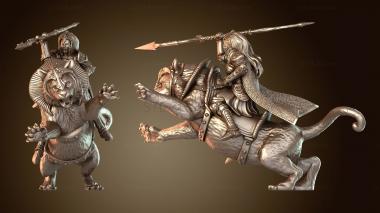 3D модель Всадник на тигре (STL)