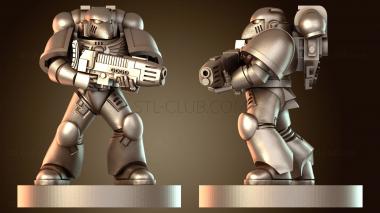 3D модель Маленький солдатик, маленький энергетический пистолет (STL)