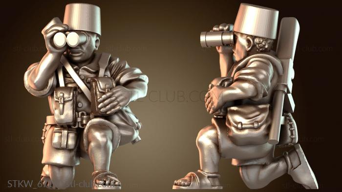 Military В ад WW Африка Сенегальский помощник вооружен