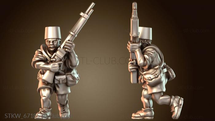 Military В ад, в Африку, в сенегальский стрелок, закаленный во время Второй мировой войны