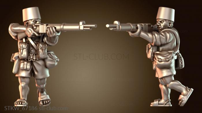 Military Сенегальский солдат-пулеметчик в Африку, в ад