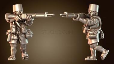 3D модель Сенегальский солдат-пулеметчик в Африку, в ад (STL)