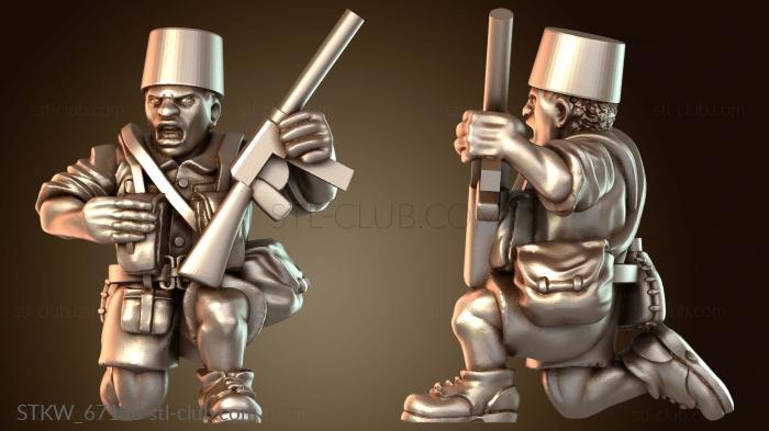 Military В ад, во Вторую мировую войну, Африка, сенегальский солдат-пулеметчик, закаленный в боях