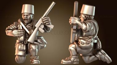 3D модель В ад, во Вторую мировую войну, Африка, сенегальский солдат-пулеметчик, закаленный в боях (STL)