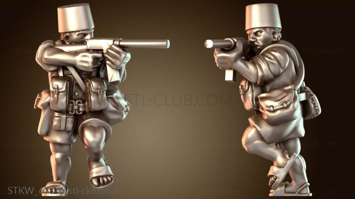 Military В ад WW Африка сенегальский солдат-пулеметчик т