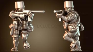 3D модель В ад WW Африка сенегальский солдат-пулеметчик т (STL)