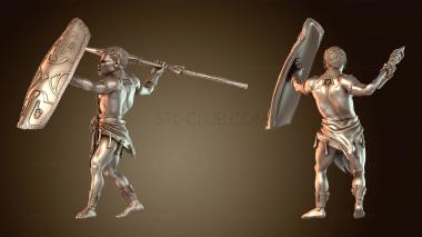 3D модель Храбрый воин племени (STL)