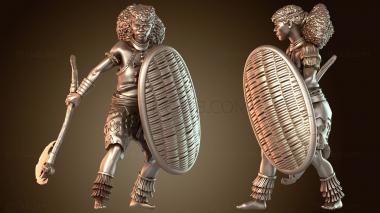 3D модель Отважный воин племени (STL)