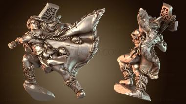 3D модель Мастер боя с топором варвара племени (STL)