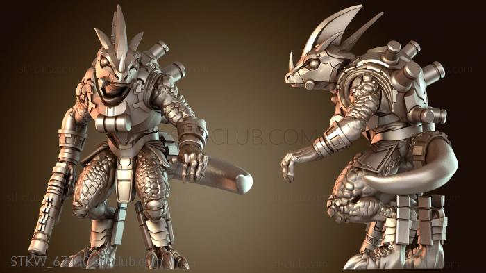 Military Трицератопс Геккон Закаленный