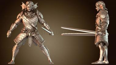 3D модель Парные мечи Тритона-воина (STL)