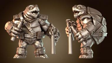 3D модель Черепаший боец с нунчаками (STL)