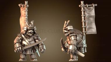 3D модель Черепаший самурай-тактик (STL)