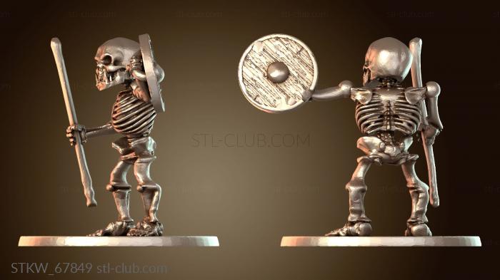 Military Немертвый орк-скелет с посохом