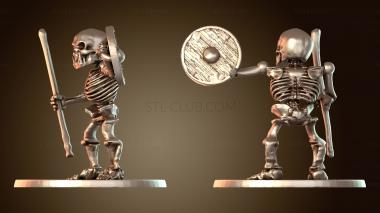 3D модель Немертвый орк-скелет с посохом (STL)