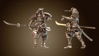 3D модель Ходьба немертвого самурая-копейщика (STL)