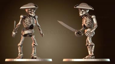 3D модель Вариант пирата-скелета-нежити (STL)