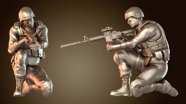 3D модель Отряд морской пехоты США (STL)