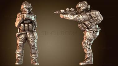 3D модель Рейнджеры США прицеливаются стоя (STL)