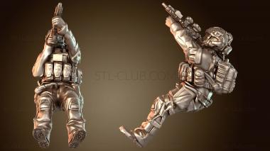 3D модель Рейнджеры США ведут прицельную стрельбу стоя (STL)