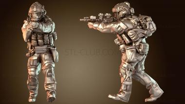 3D модель Рейнджеры США: ходьба и прицеливание (STL)