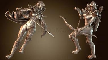 3D модель Ваэлит Ночной Эльф Рейнджер NSFW (STL)