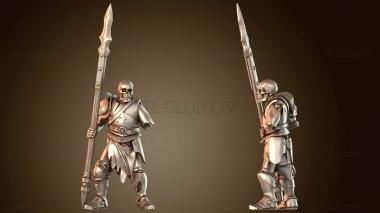 3D модель Вампиры Скелет Копейщик Всадник (STL)