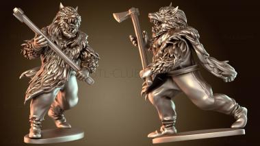 3D модель Викинги-берсерки Дикие (STL)