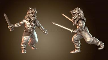 3D модель Викинги-берсерки Дикорожденные (STL)