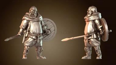 3D модель Викинг Бонди Копейщик Храбрый (STL)