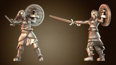 3D модель Викинг-щитница (STL)