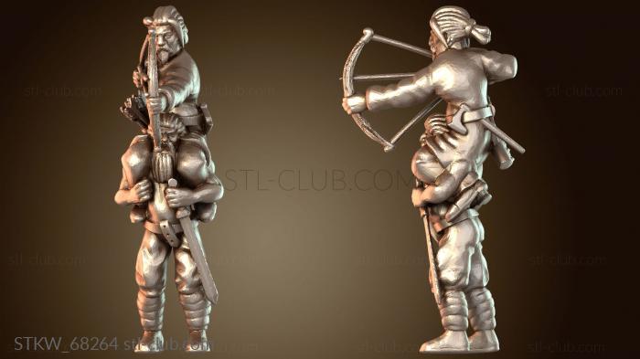 Викинг с луком и щитом