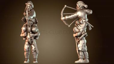 3D модель Викинг с луком и щитом (STL)