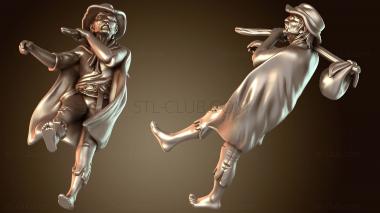 3D модель Деревенский житель, странник, бродящий (STL)