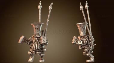 3D модель Винтажный злой гном-волшебник меха-астрогот назад (STL)