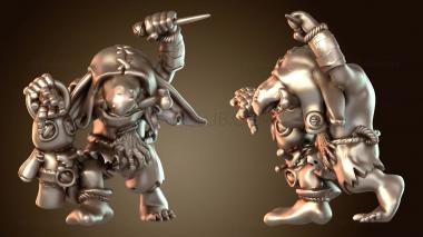 3D модель Гноблар в стиле вуду в маске (STL)